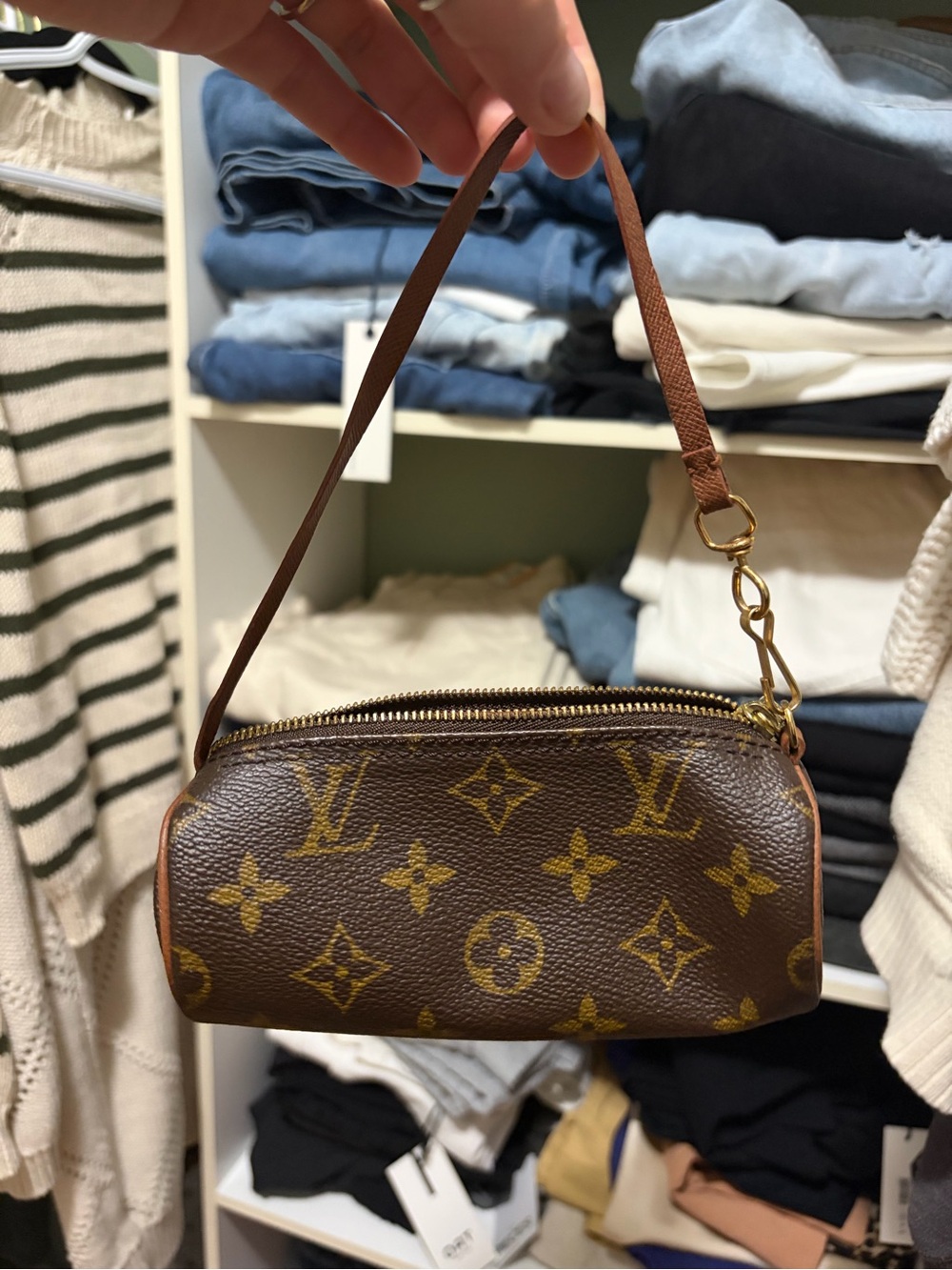 LOUIS VUITTON VINTAGE Brown Monogram Mini Papillon